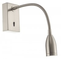 Dar Tadley Wall Light Satin Nickel LED