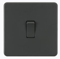 Knightsbridge Screwless 20A 1G DP Switch - Anthracite - (SF8341AT)