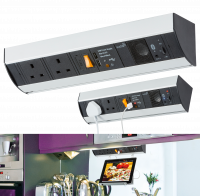 Knightsbridge 13A Under Cabinet Power Station with Dual USB Charger (2.1A) and Bluetooth Speaker - (SK007)