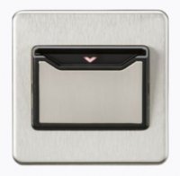 Knightsbridge 32A 1G Key Card Switch - Brushed Chrome - (SFCARDBC)