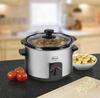 Swan 1.5Ltr Stainless Steel Slow Cooker