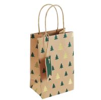 Christmas Tree Small Perfume Kraft Gift Bag - Eurowrap 20x13x9cm