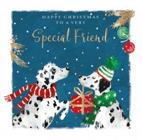 Christmas Card - Special Friend - Dalmatian Dog - The Wildlife Ling Design
