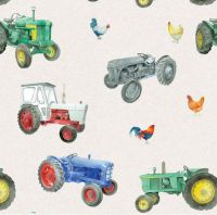 Vintage Tractor Wrapping Paper 2 Sheets & 2 Tags - Arty Penguin