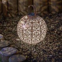 Smart Solar Damasquette Lantern - Bronze