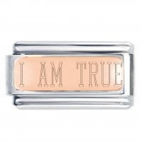 I AM TRUTH Rose Gold SuperlinkPlate Engraved Inspirational Motivational Bracelet Charm