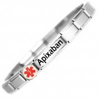 Taking Apixaban Medical ID Alert Bracelet.