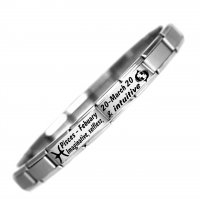 Pisces Zodiac Daisy Charm® Charm Bracelet by JSC - Stainless Steel.