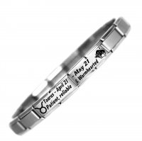 Taurus Zodiac Daisy Charm® Charm Bracelet by JSC - Stainless Steel.