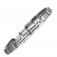 Scorpio Zodiac Daisy Charm® Charm Bracelet by JSC - Stainless Steel.