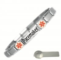 Pacemaker Medical Alert Stainless Steel Bracelet