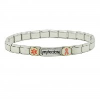 Lymphoedema &amp; Awareness Medical Alert Stainless Steel Bracelet