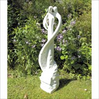 Solstice Sculptures Tender Kiss 82cm in Ivory Effect