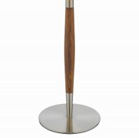 Detroit Table Lamp Satin Nickel Walnut Detail Base Only