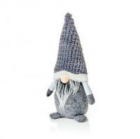 Premier Decorations 39cm Grey Bearded Knitted Gonk with Buttons