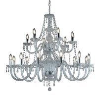 Searchlight Hale - 18 Light Chandelier, Chrome, Clear Crystal Trimmings