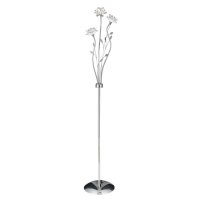 Searchlight Bellis - 3Lt Floor Lamp, Chrome, Clear Flower Glass