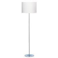 Searchlight Carter Floor Lamp - Chrome Round Base Ivory  Drum Shade