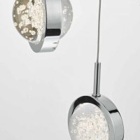 Dar Livia 12 Light Cluster LED Pendant Pol Chr & Glass Spheres