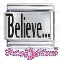 Believe Etched Italian Charm - Fits all 9mm Italian Style Charms