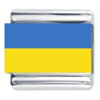 Colorev - Ukraine Flag Italian Charm - Fits all 9mm Italian Style Charms