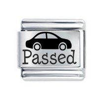Daisy Charm - Etched Passed Car - Driving Test * 9mm Classic Italian charm