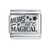 Daisy Charm - Etched Mums are magical * 9mm Classic Italian charm