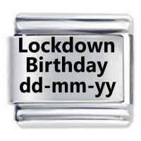 Daisy Charm - Custom Made Lockdown Birthday Date Etched Fits Italian Modular charms