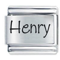 Henry Etched Name Italian Charm