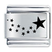 Shooting Stars ETCHED Italian Charm