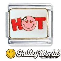 SmileyWorld Officially Licensed Smiley HOT Slogan Italian Charm