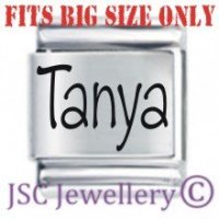 Tanya Etched Name Charm - Fits BIG size 13mm