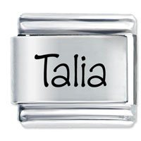 Talia Etched Name Italian Charm