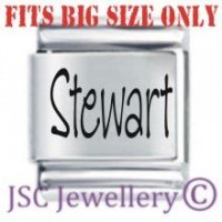 Stewart Etched Name Charm - Fits BIG size 13mm