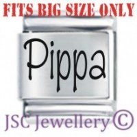 Pippa Etched Name Charm - Fits BIG size 13mm