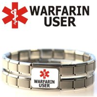 Warfarin Double Strand Medical ID Alert Bracelet