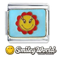 SmileyWorld Officially Licensed Smiley Sunflower Italian Charm
