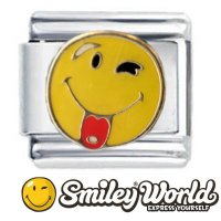 SmileyWorld Officially Licensed Smiley Cheeky Face Italian Charm