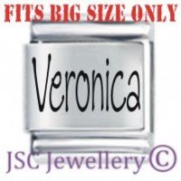 Veronica Etched Name Charm - Fits BIG size 13mm