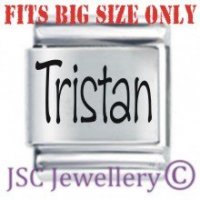 Tristan Etched Name Charm - Fits BIG size 13mm
