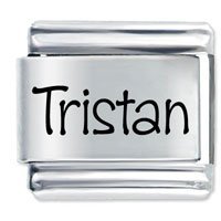 Tristan Etched Name Italian Charm