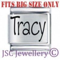 Tracy Etched Name Charm - Fits BIG size 13mm