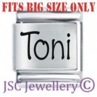 Toni Etched Name Charm - Fits BIG size 13mm