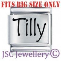 Tilly Etched Name Charm - Fits BIG size 13mm
