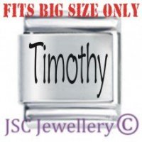 Timothy Etched Name Charm - Fits BIG size 13mm
