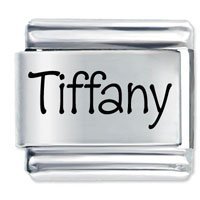 Tiffany Etched name Italian Charm