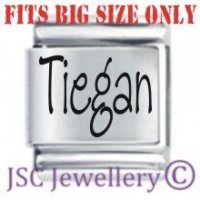 Tiegan Etched Name Charm - Fits BIG size 13mm