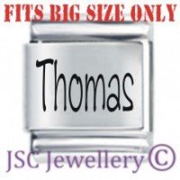 Thomas Etched Name Charm - Fits BIG size 13mm