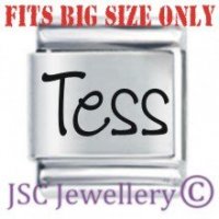 Tess Etched Name Charm - Fits BIG size 13mm