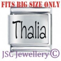 Thalia Etched Name Charm - Fits BIG size 13mm